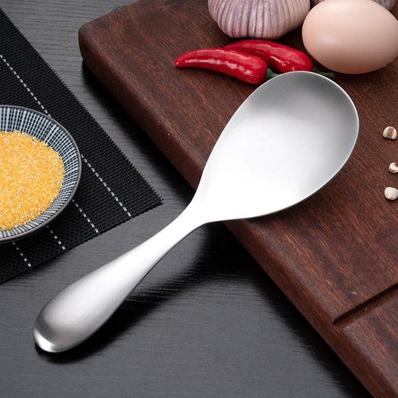 Serving Spoon, 304 Stainless Steel Spoon, Risotto Spoon, Large Smooth