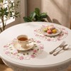 2Pack Round Lace Doilies Tablecloth,flower Embroidered Placemats