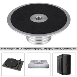 VBESTLIFE Black Record Weight Clamp LP Turntable Metal Disc Stabiliser (Silver)