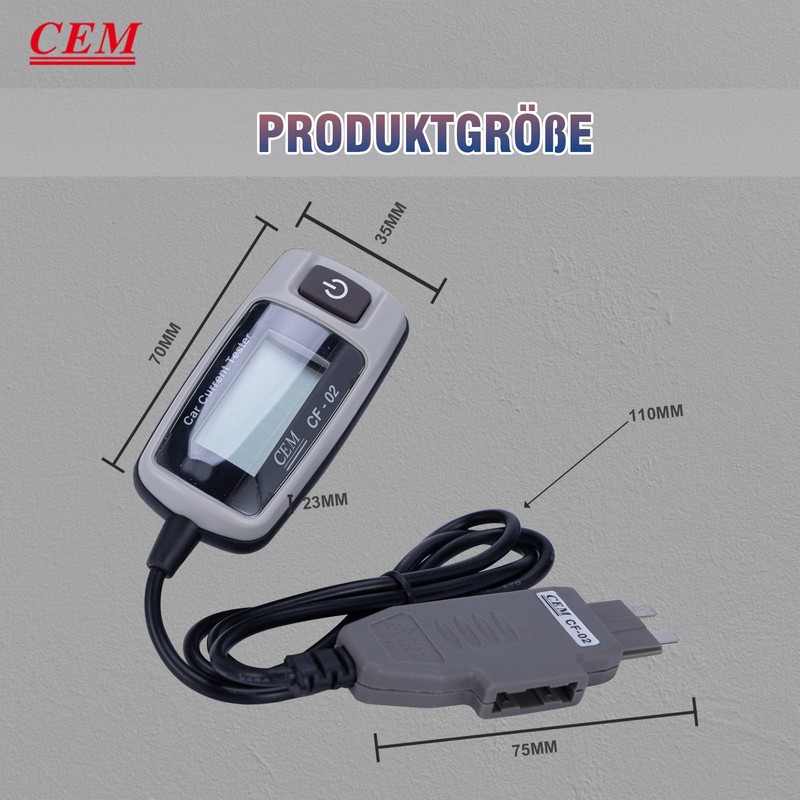 CEM CF-02 Car Blade Fuse Tester with LCD Display /