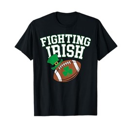 Fighting Shamrock Irish Leprechaun Football St Patricks Day T-Shirt