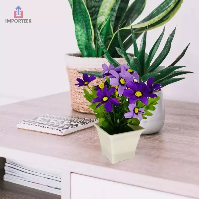 Importeek 3pz Arreglo Floral Artificial Flores Planta Decoracion Ramo