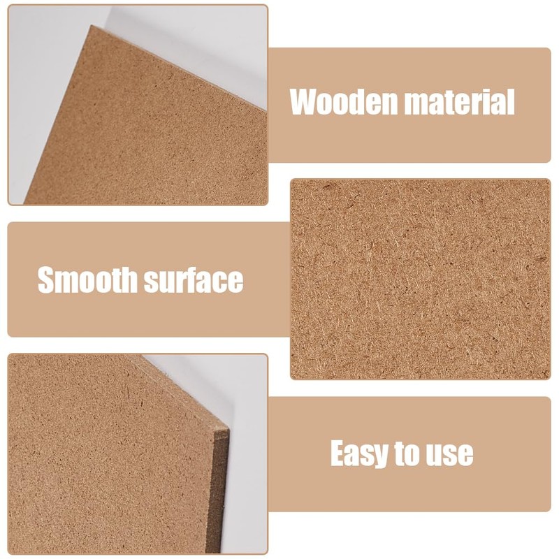 CRASPIRE MDF Wood Boards for Crafts 10x10in Square Wooden MDF