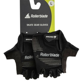 Rollerblade Skate Gear Gloves, Inline Skate Protective Gear, Hand Guards for Adults, Black, L