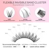 Happy Heartbeat Natural Lash Clusters Thin Invisible Band Eyelash Extension