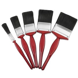 Paint Brush, 5pc Professional Paint Brushes Red Wood with Synthetic Bristles Paint Brushes, Painting Brush Tools Home Improvement Ideal for Home Painting & Decorating Tasks Assorted Sizes