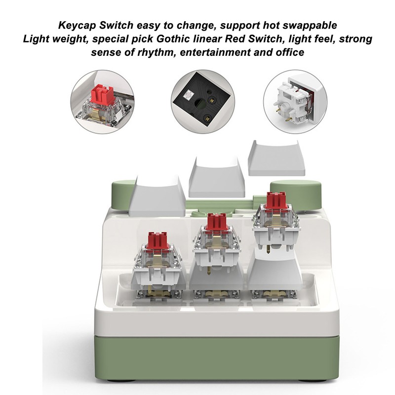 Mini 6 Key Keypad Mechanical Red Switch Support Hot Swappable