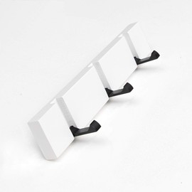 LSDZHK Invisible Coat Hook Behind The Door, Wooden Wall Mounted Coat Rack Wall Hanging Coat Hanger Row Hook Coat Rack to Hang Coats, Scarves, Purses and More (30CM - 3 Hooks)