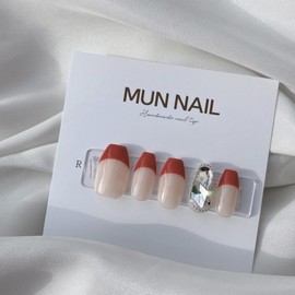 MunNail Red French✨Super Special Fall New Arrival Discount - Ballerina / MunNail 레드프렌치✨초특가가을신상할인 - 발레리나