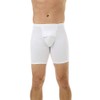 Underworks Mens Cotton Spandex Ultra Light Compression Long Boxers 3-Pack