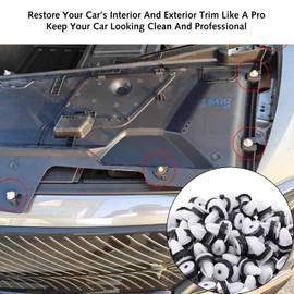 25 PCS Car Trim Clips Plastic Fasteners,Bumper Panels Fastener, Universal Auto Panel Fixing Clips Plastic Push Rivets Car Door for Car Boots Interior Doors Bumper (White)