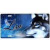 Onestopairbrushshop Wolf License Plate