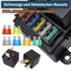 HISports 12V 6-Way Car Fuse Relay Box Block Kit with