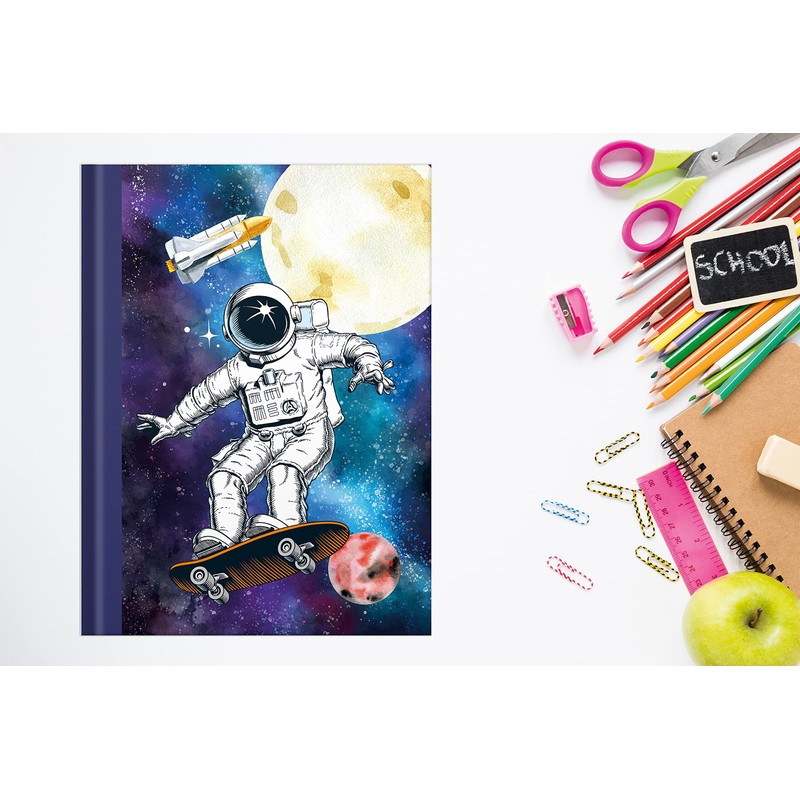 RNKVERLAG Skatonaut 46786 Notebook DIN A4 Blank with 96 Sheets