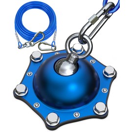 TOPKNOT Dog Tie Out Cable and Stake,(up to 200lbs) 360°Swivel Dog Run- No Tangle,with 30FT Heavy Duty Tie Out Cable for Dogs,Runner for Yard,Ideal for Outdoor Camping