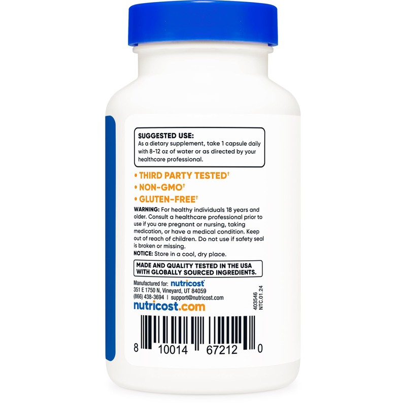 Nutricost Nutricost Niacin (Flush-Free) Inositol Hexanicotinate 500mg, 120 Capsules, Vitamin