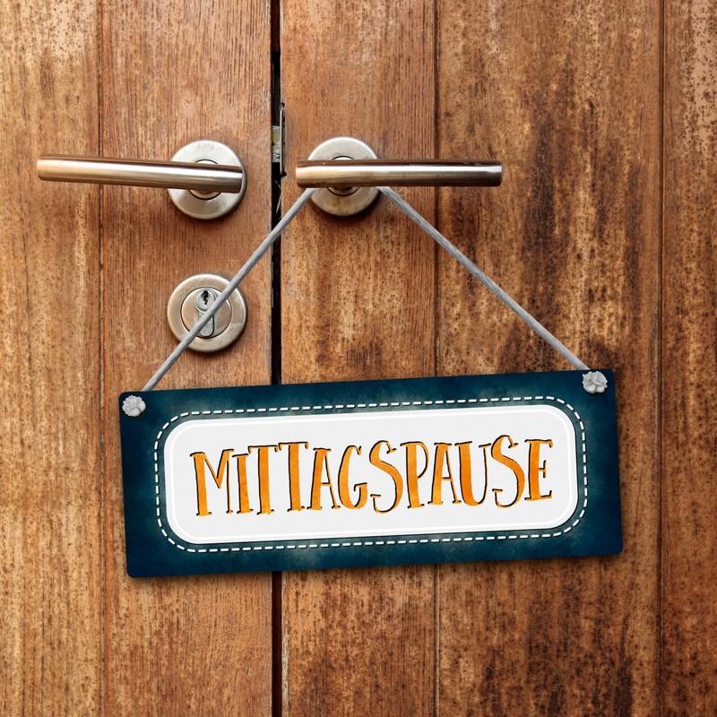 Lunch Break or Just Again There Reversible Sign with Cord