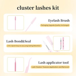 Cluster Eyelash Extension Kit, Extra Large Capacity Set, DIY Individual Lash Extension at Home…