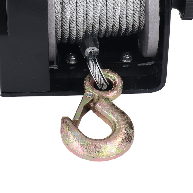Electric Winch, 24V 2000LBS Load Capacity Electric Steel Cable ATV