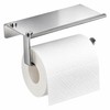 Stainless Steel Toilet Paper Holder with Phone Shelf – Wall