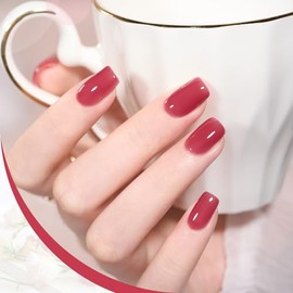 GAOY- Esmalte de uñas en gel Jelly Nude, esmalte en gel translúcido rosa transparente de 16 ml, secado con luz ultravioleta para uñas