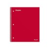 STAPLES 2-Subject Notebook, 8.5" x 11", College Ruled, 120 Sheets,
