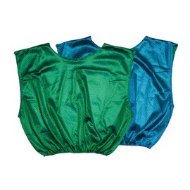 Champion Sports Reversible Mesh Adult Scrimmage Vest, Blue/Green