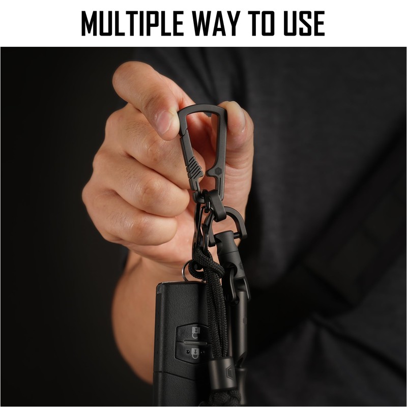 [KeyUnity] KM04 Titanium Carabiner Keychain Clip Quick Release EDC Key