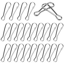 FdcLixuvol 24Pcs Flag Pole Clip Snap Hooks, 1.58inch Lanyard Snap Spring Hooks 304 Stainless Steel Snaps Hanging Clip for Flagpole Accessories, Keychain