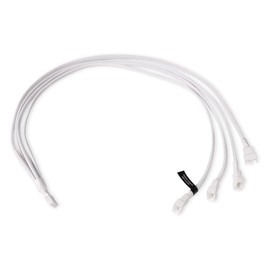 Alphacool 18730 Y-Splitter 4-Pin to 4x 4-Pin PWM 60 cm White Modding Cable Sleeved