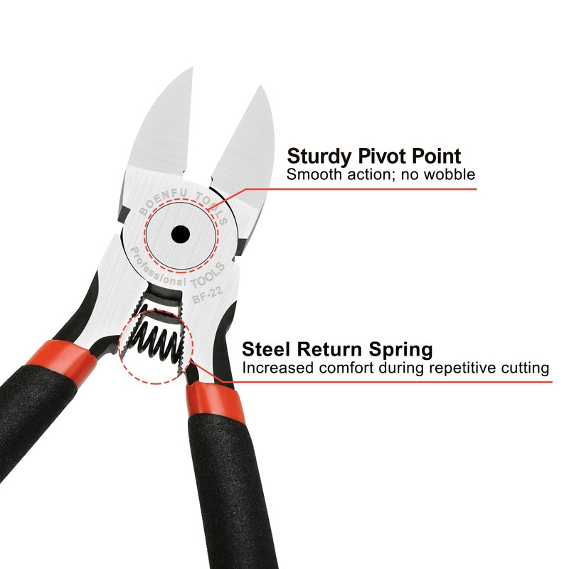 BOENFU Precision Wire Cutter, 6 Inch Wire Flush Cutters Ultra