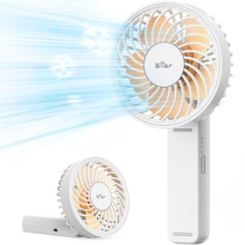 BEAR Handheld Fan, Portable Fan Rechargeable, 2000mAh, 180° Adjustable, 3 Speed Wind, Small Handheld Fan Foldable, 2-10 Working Hours, Quiet Personal Fan, Ideal for On-the-Go Use