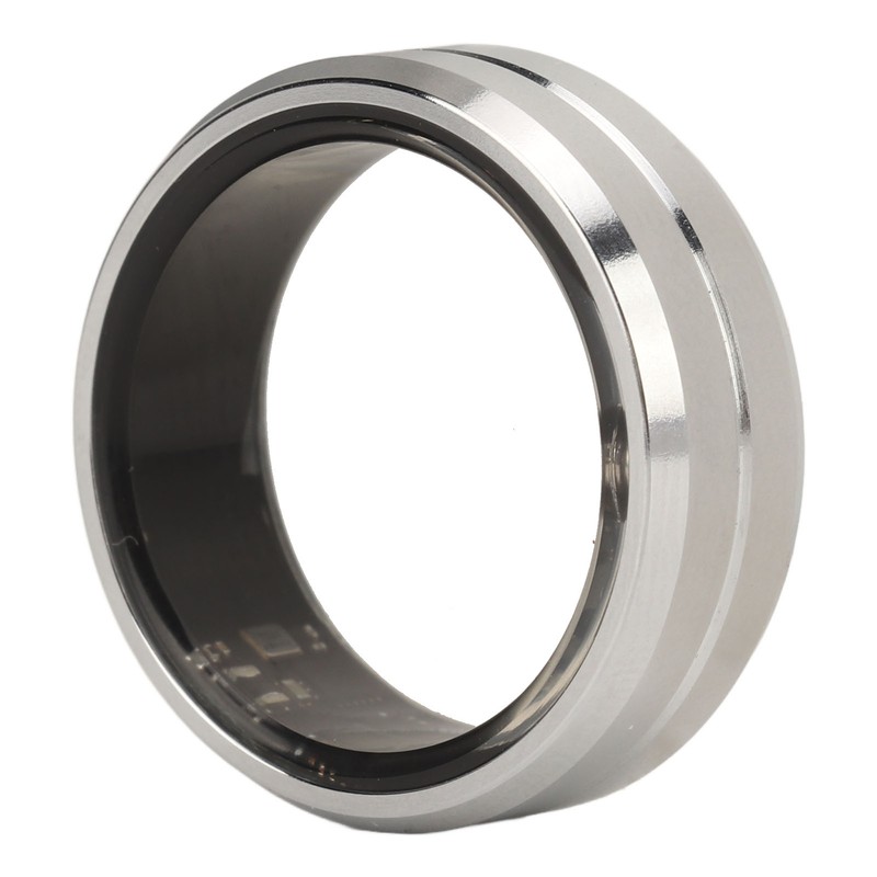 Smart Ring Silver IP68 Waterproof Pedometer Sleep Fitness Monitoring Remote