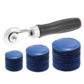 X AUTOHAUX 1set Car Tire Patch Roller Handle Tire Repair Patches 32mm 42mm 58mm