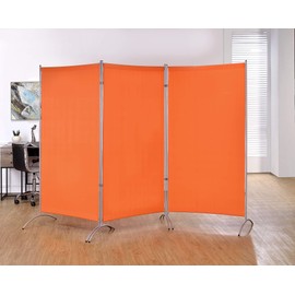 Proman Products Galaxy Indoor Room Divider (3-Panels), 102" W x 23" D x 71" H, Orange