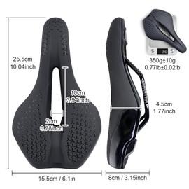 ROADNADO Bicycle Saddle Bicycle Seat Shock Absorbing Ergonomic Waterproof Soft Comfortable Bicycle Saddle for Men and Women Suitable for BMX, Mountain Bikes, Road Bikes, Folding Bikes and City Bikes