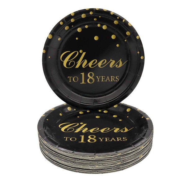 Pandecor 18th Birthday Party Supplies,50 PCS Cheers to 18 Years