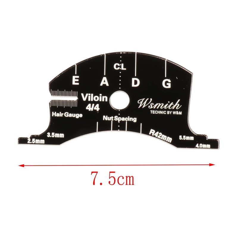 T TOOYFUL Violin Bridge Finger Scraper Carbon Fibre Black Multifunctional