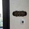 Signs ByLITA Designer No Alcohol Beyond This Point Sign(Black) -
