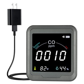 LSENLTY Carbon Monoxide Detector, High Accuracy CO Detector with Digital LCD Display, 3-in-1 Air Quality Monitor(CO, Temperature and Humidity Sensor), CO Alarm Detector for Home Kitchen Travel