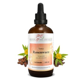 Rose Root Tincture, 100 ml, Rhodiola Rosea Drops (1:4 Extract), Premium Quality, Made in Austria, Dietary Supplement, Vegan