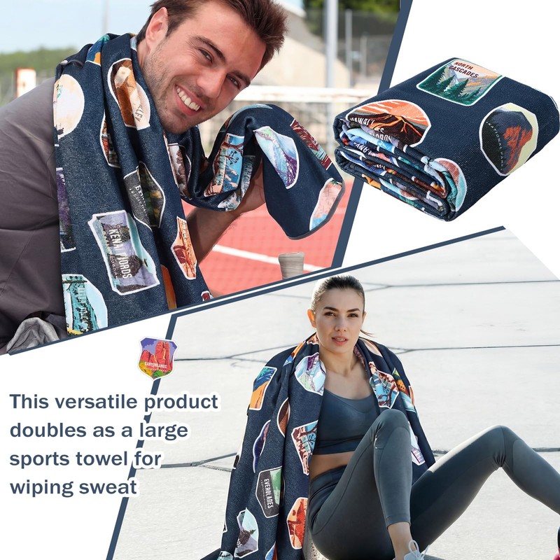 Tallew Back Seat Towel Cover for Car Athletic Running Towel