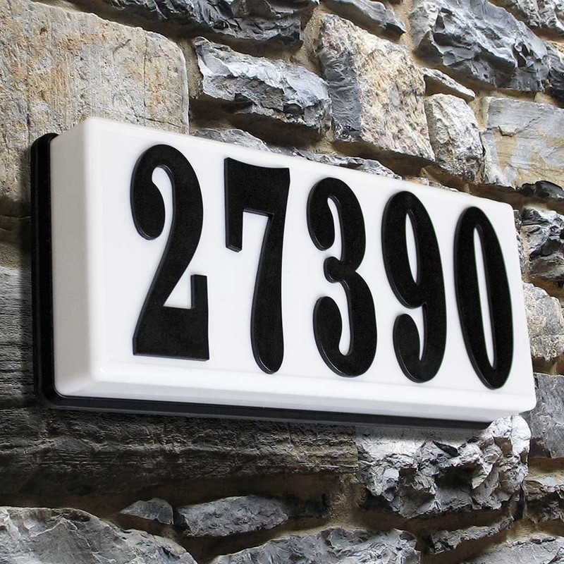 Qualarc SRP-AB01-BLK Serrano Low Voltage Plastic Rectangular Lighted Address Plaque