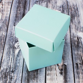 Super Z Outlet Mini Small Square Cube Robin's Egg Blue Gift Boxes with Lids for Party Favors, Decoration, Weddings, Birthdays, and more. 2" x 2" x 2" in Size. (10 Pack)