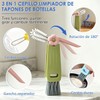 3PCS Cepillo para Botellas, Genérico Cepillo Limpieza Tapa Taza 3