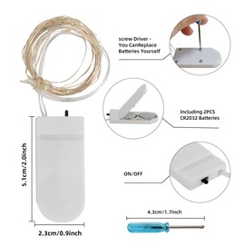 WERTIOO 24 Pack Fairy Lights Battery Operated, 6.5ft 20 LED String Lights Flexible Silver Wire Mini Fairy String Lights for Mason Jars DIY Wedding Party Christmas Decor