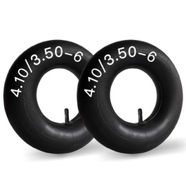 2 PCS 4.10/3.50-6 Inner Tube 13x4.00-6'' 3.50/4.00-6 Inner Tube with TR13 Straight Valve Stem for Wheelbarrow, Go Cart, Lawn Mower, Mini Bike, Tractor, Hand Truck and More