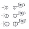 Yoursfs Women's Earrings, 3 Pair Set, Simple, 925 Silver, Popular