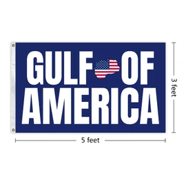 Gulf Of America Flag 3x5 FT Polyester outdoor Canvas Header and Double Stitched with two Brass Grommets