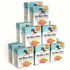 Fresh Dog Food, All Natural Complete Meal or Kibble Topper, Shelf Stable Premade Wet Recipe with Added Vitamins & Minerals for Picky Eaters Puppies Seniors (Chicken 12 x 8.75oz Cartons)